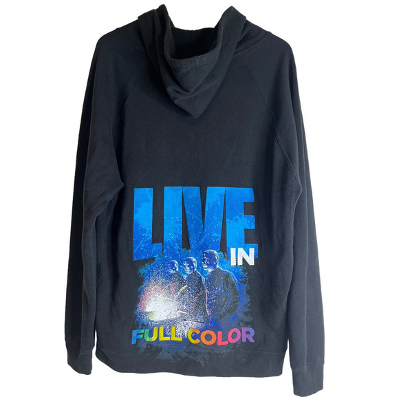 Blue Man Group Las Vegas Fleece Black Pullover Hoodie Sweatshirt - Picture 2 of 5